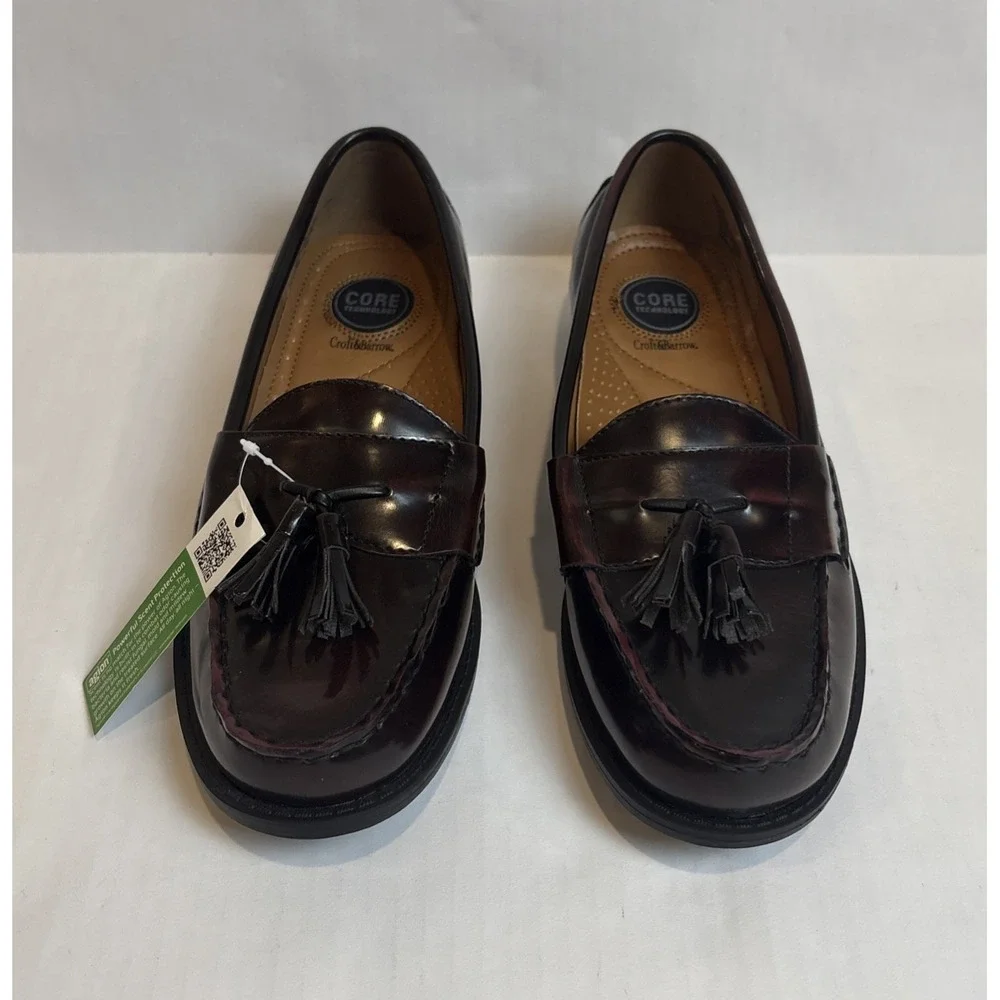 Croft Barrow Core Technology Leather Loafers Agion Scent Protection Mens Size 8